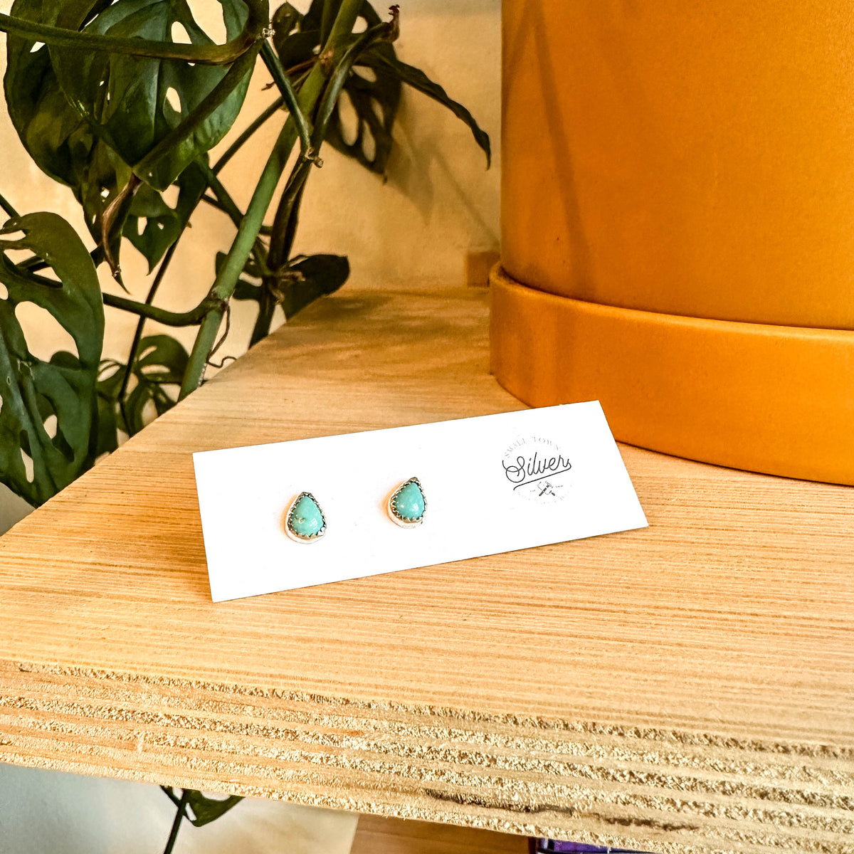 Teardrop Turquoise Studs