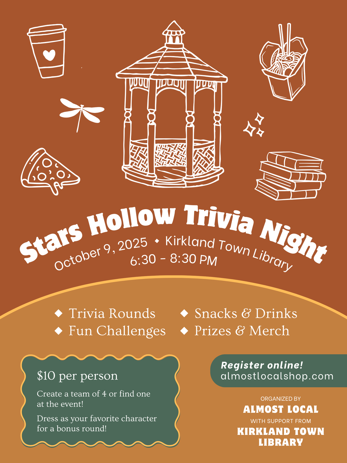 Stars Hollow Trivia Night at the Kirkland Town Library