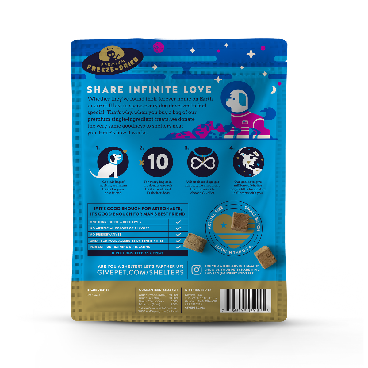 GivePet Space Cowboy Freeze-Dried Dog Treats