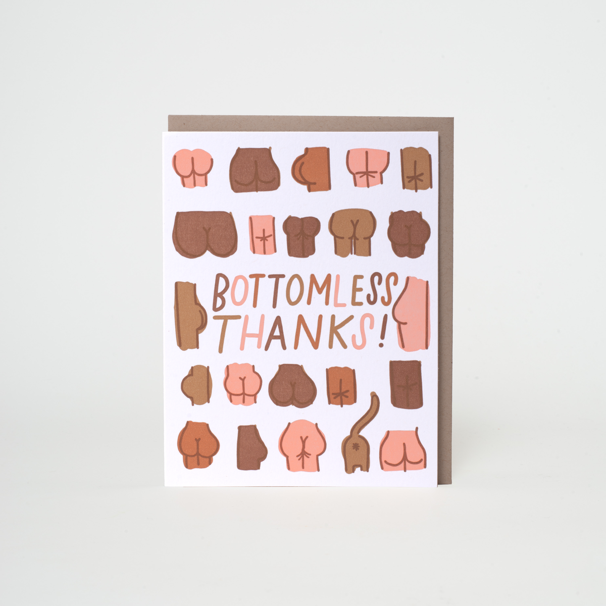 Butts Thank You Punny Letterpress Greeting Card by Hello!Lucky