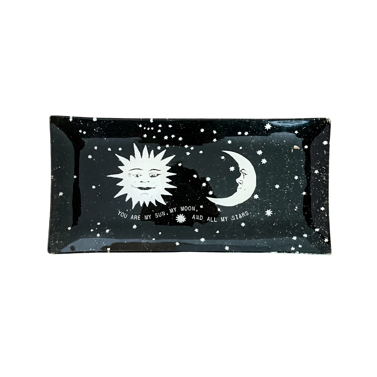 My Sun, My Moon Small Rectangle Decoupage Plate