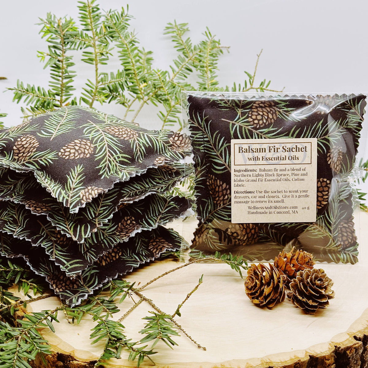 Balsam Fir Sachet Infused with Essential Oils