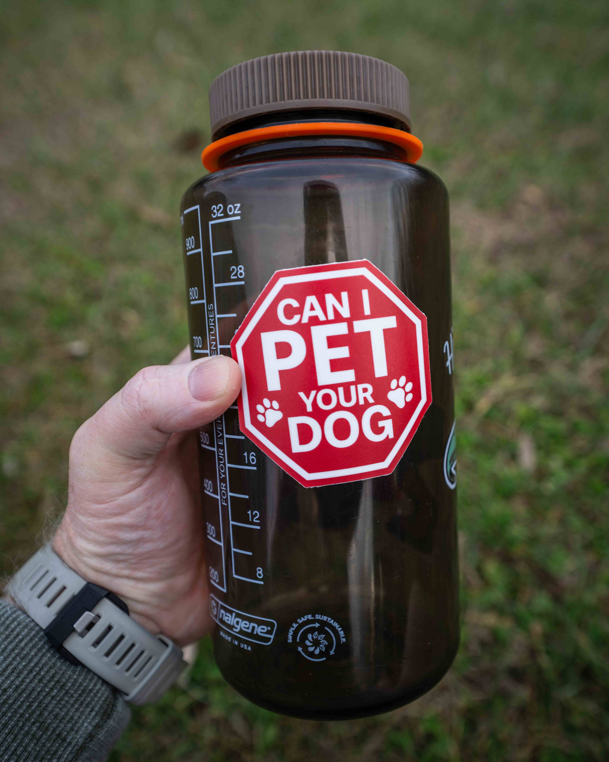 Stop Can I Pet Your Dog Sticker