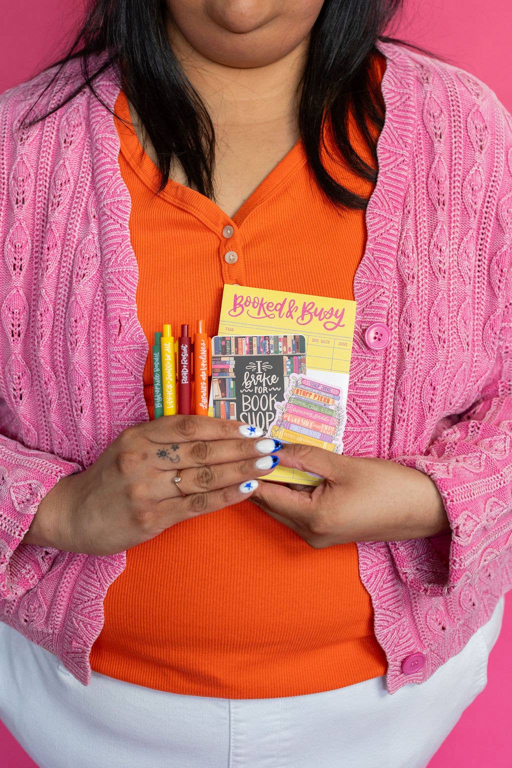 Read & Rebel Bookish Reader Jotter Colored Gel Pen Set