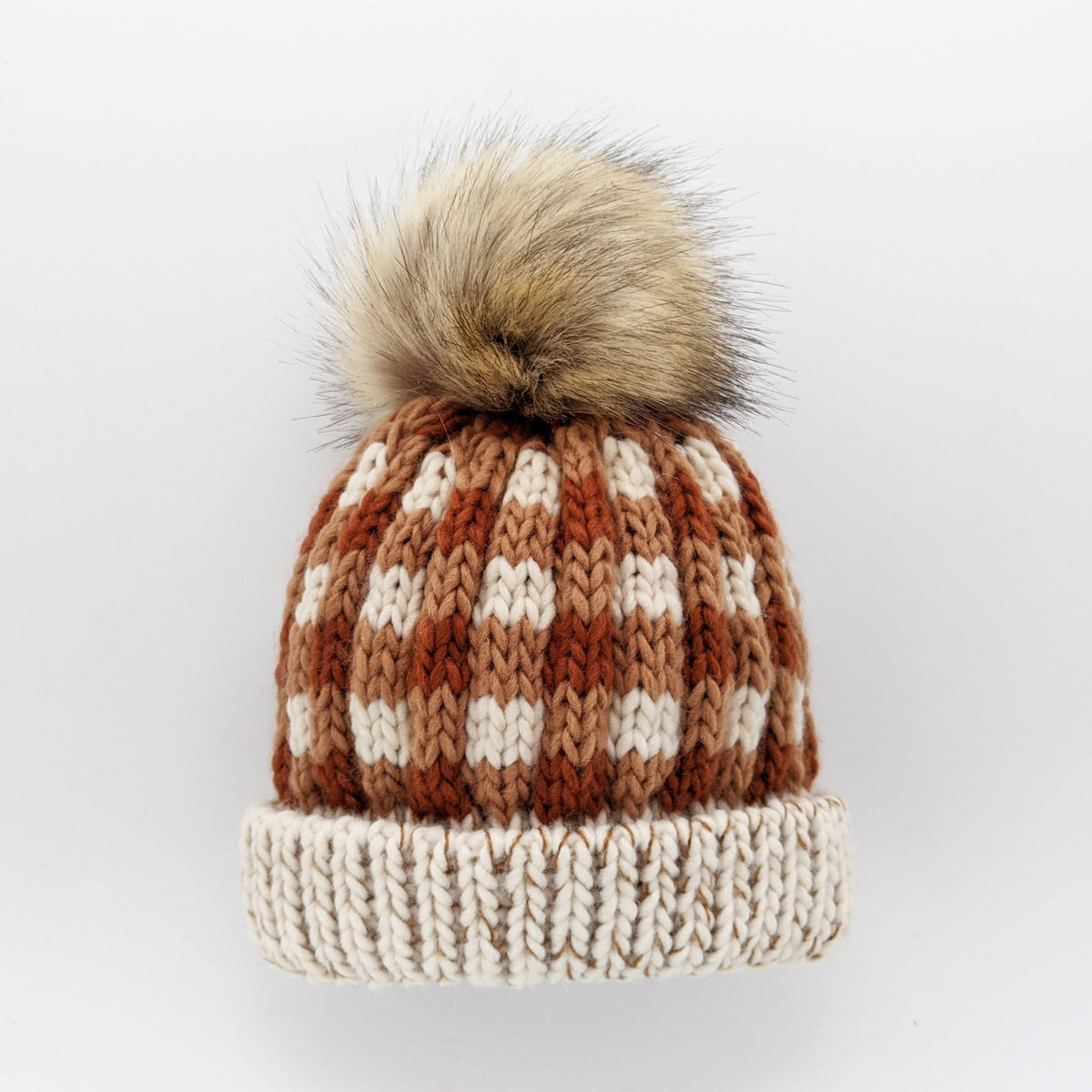 Sienna Buffalo Check Pom Pom Beanie Hat Baby &amp; Kids