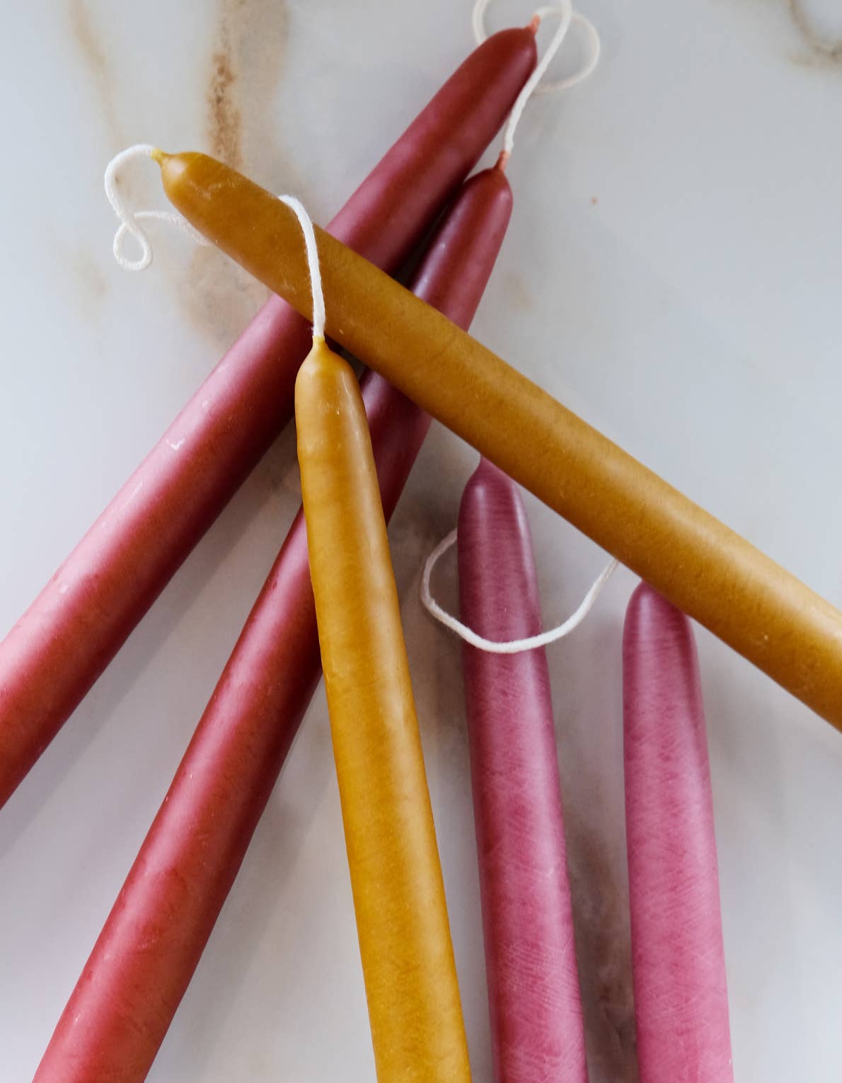 10" Hand-Dipped Taper Candle Pair | Nude