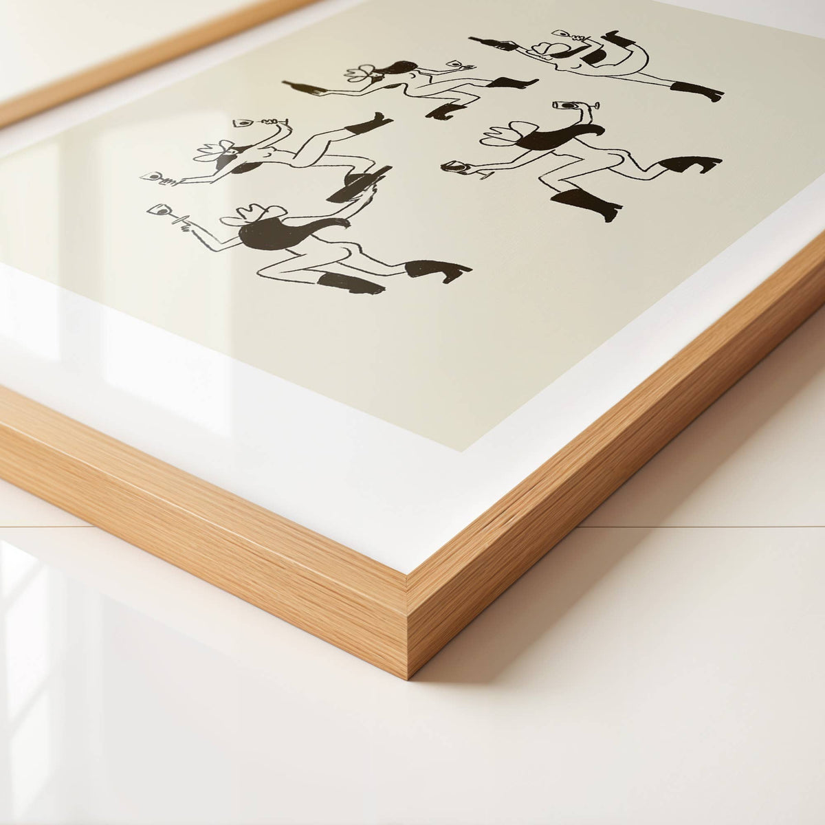 Cowgirl Dance, Vintage Western-Inspired Minimal Art Print