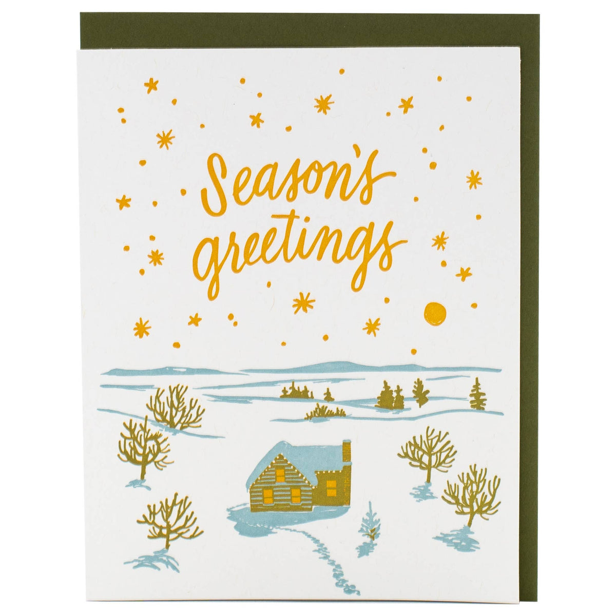 Cozy Cabin Holiday Card