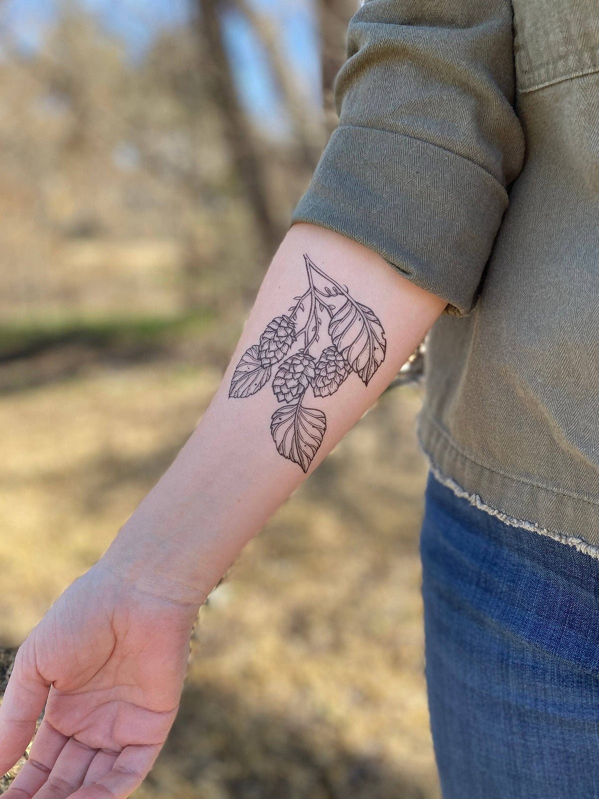 Hops Vine Temporary Tattoo