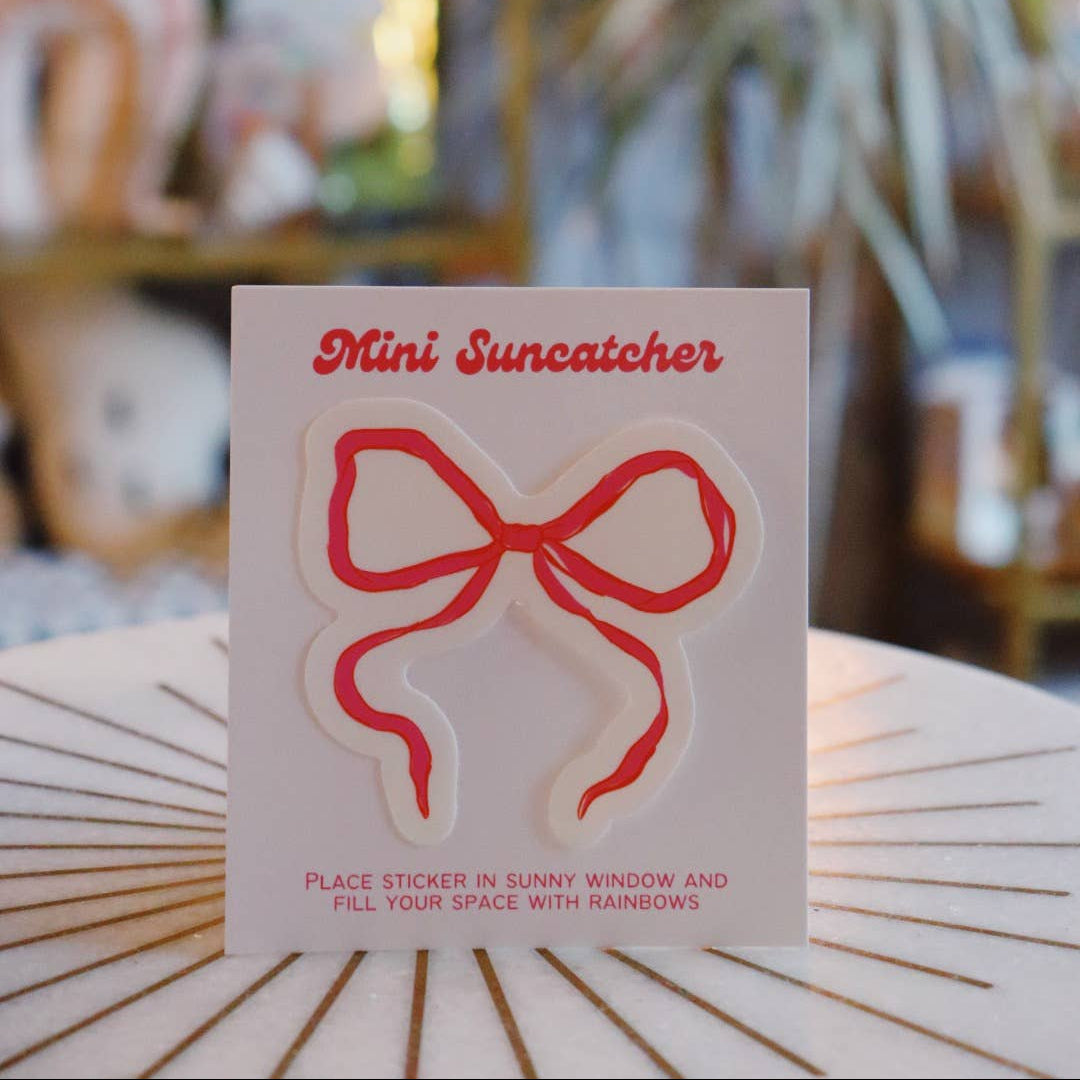 Pink Bow Mini Suncatcher 