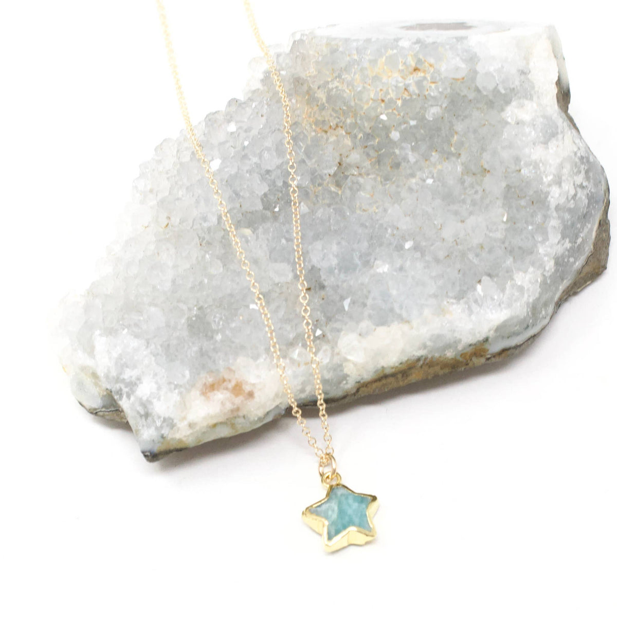 Star Necklace - Gemstone: Moonstone