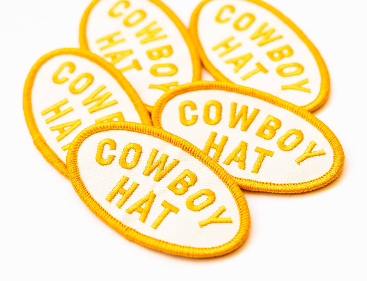 Cowboy Hat Embroidered Iron on Patch