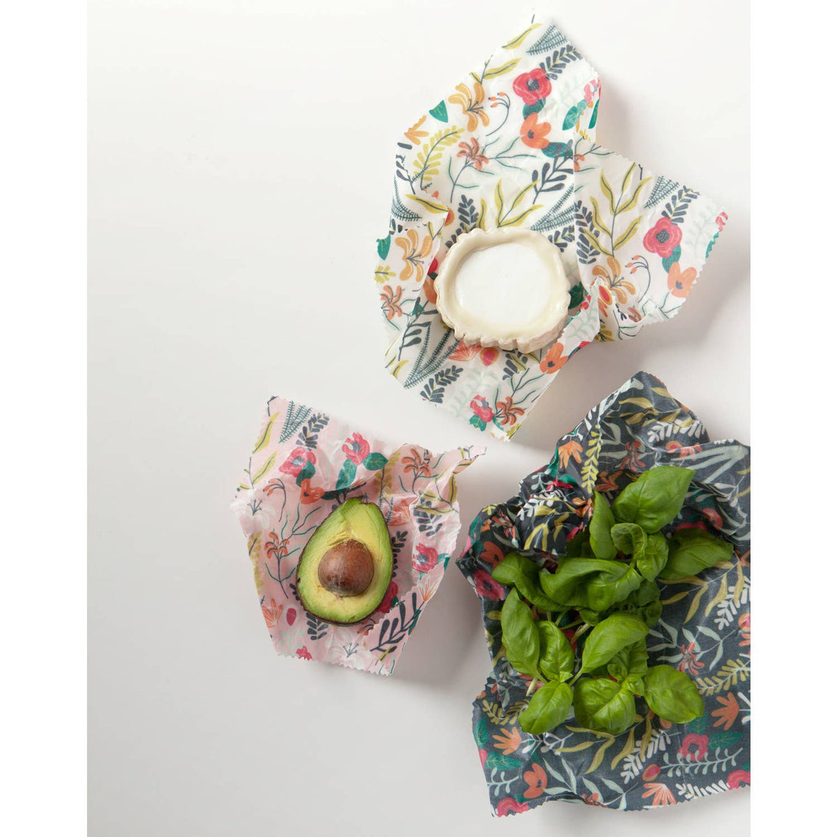 Floral Beeswax Wrap – Set of 3