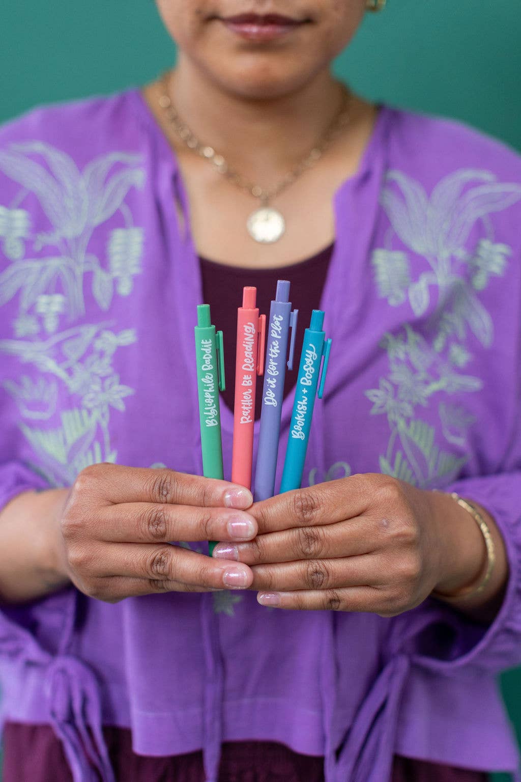 Bookish Babe Reading Jotter Colored Gel Pen Gift Set