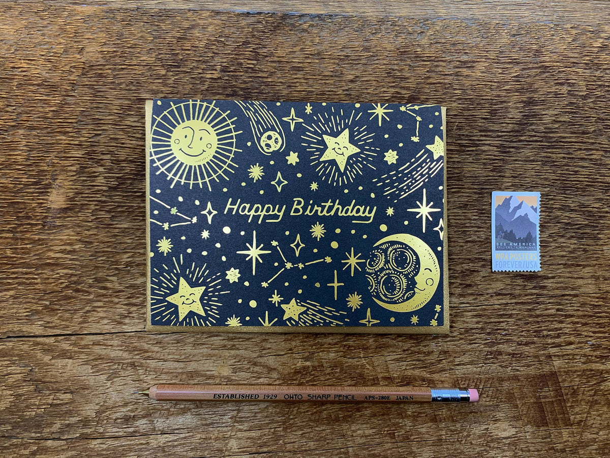Celestial Birthday Card