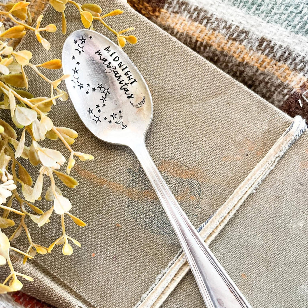 Midnight Margaritas Vintage Stamped Spoon
