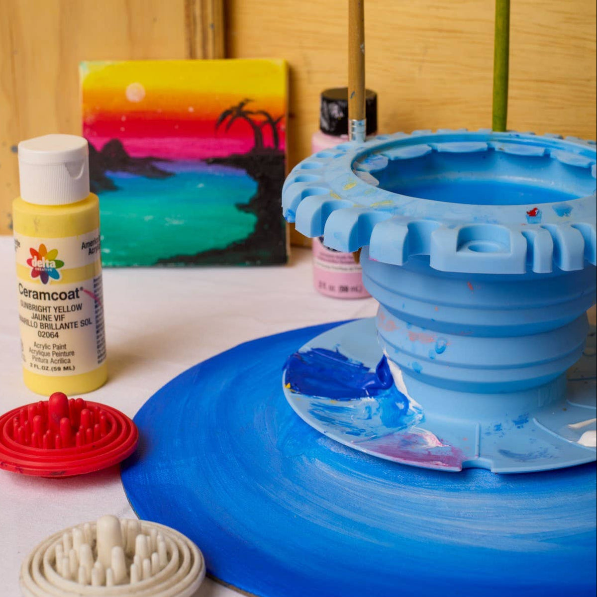 CollapsiBowl™ - Portable Pallet, Brush Cleaner and Organizer