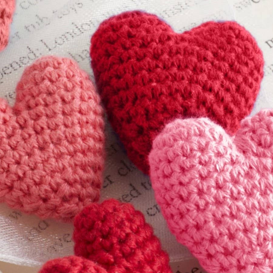 Mini Hearts Crocheted