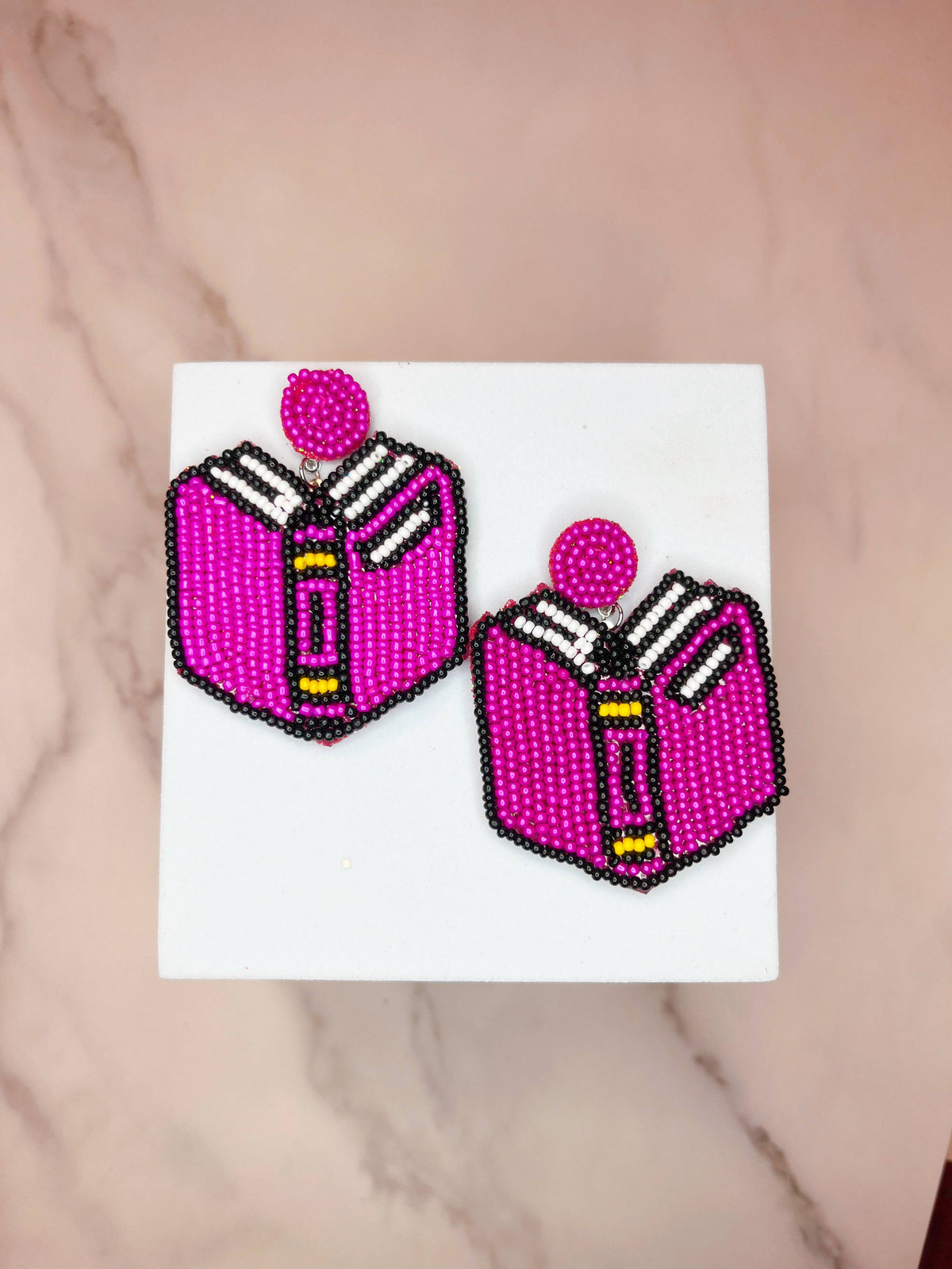 Booked & Beadsy Reading Earrings Beaded Book Dangle Jewelry