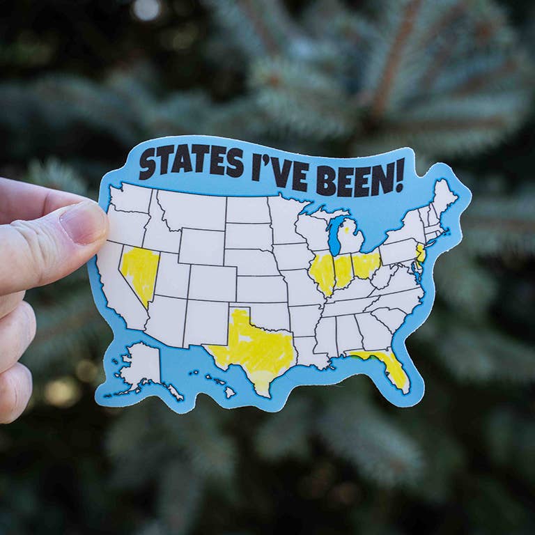 States I've Been US Map DIY Sticker