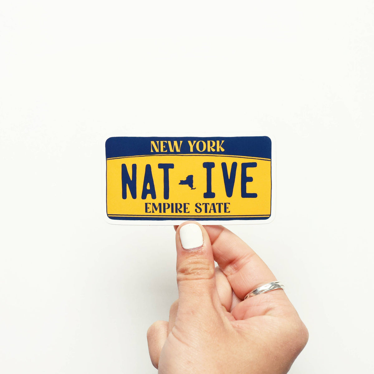 New York License Plate Sticker
