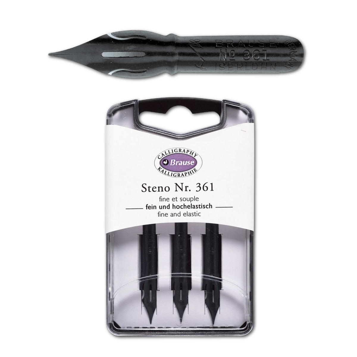 Brause Calligraphy Nib #361 Steno/Blue Pumpkin