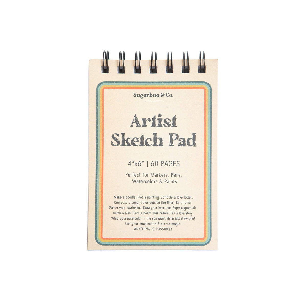 4"x6" Spiral Artist Sketch Pad