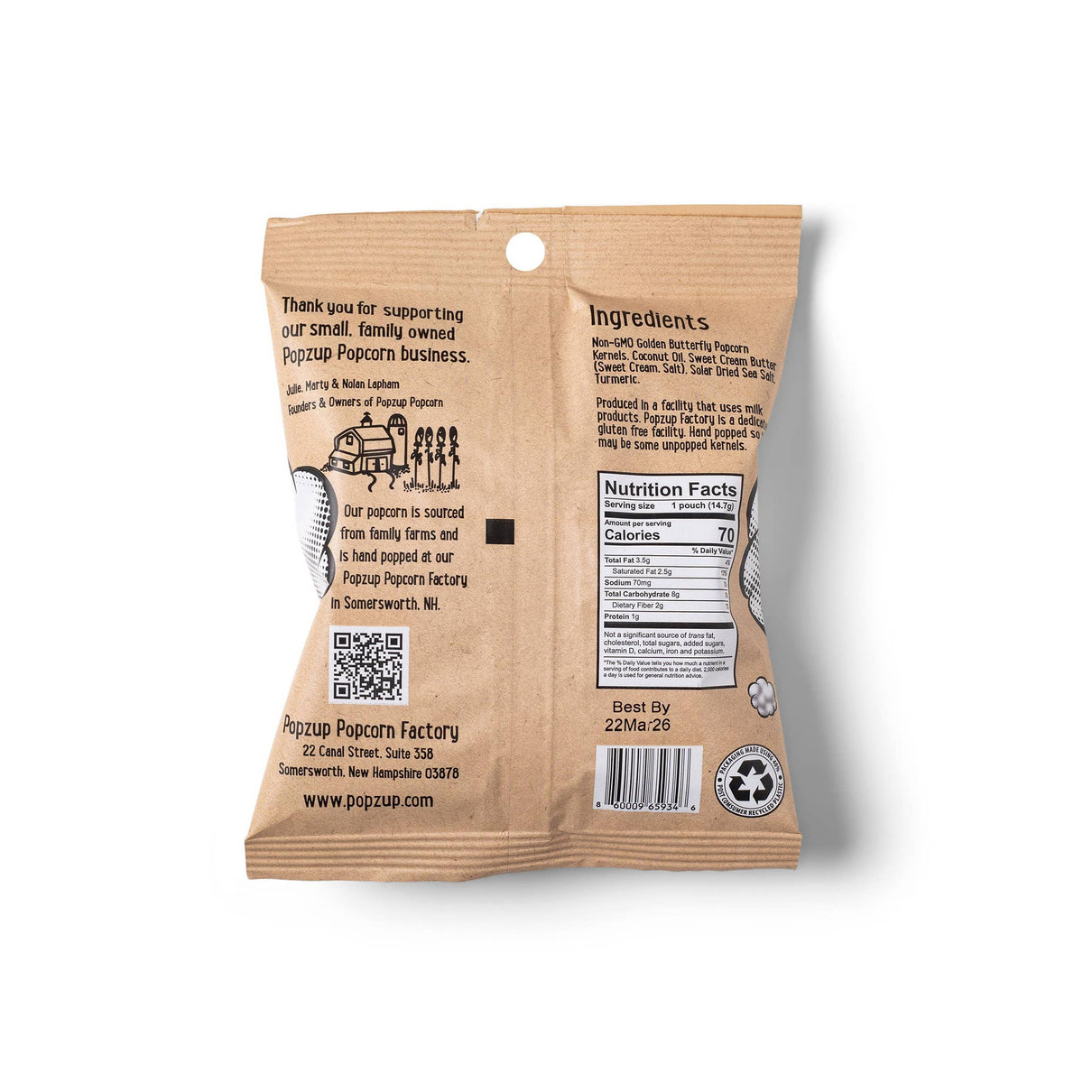 Butter Me Up Mini Popcorn Bags