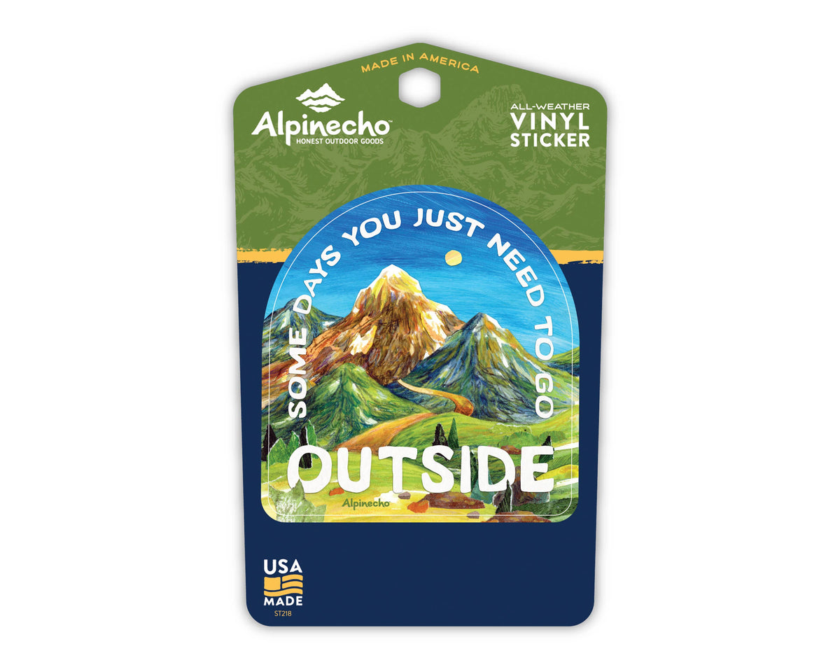 Go Outside Mountain Path Sticker