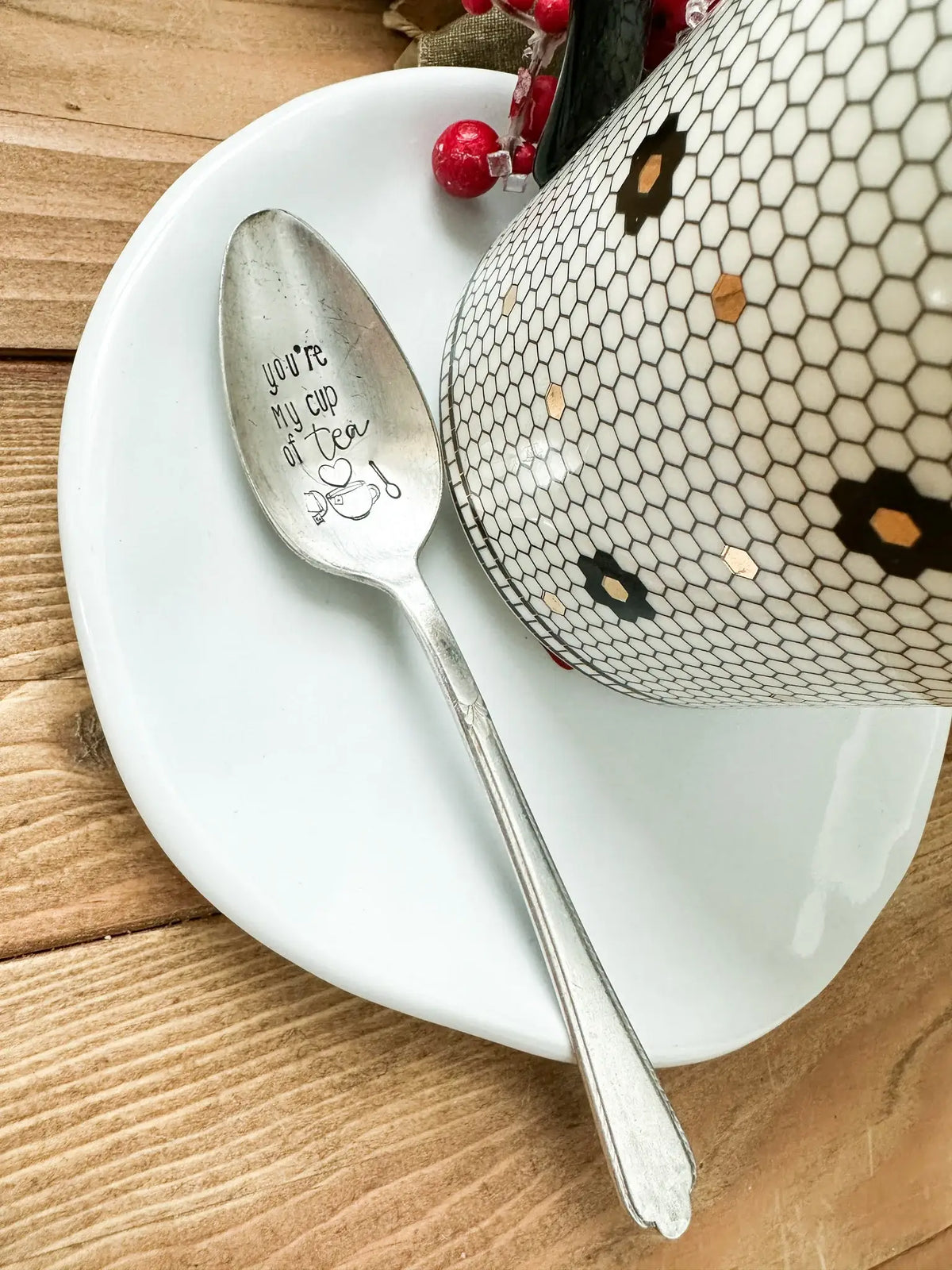 You’re My Cup Of Tea Vintage Stamped Spoon