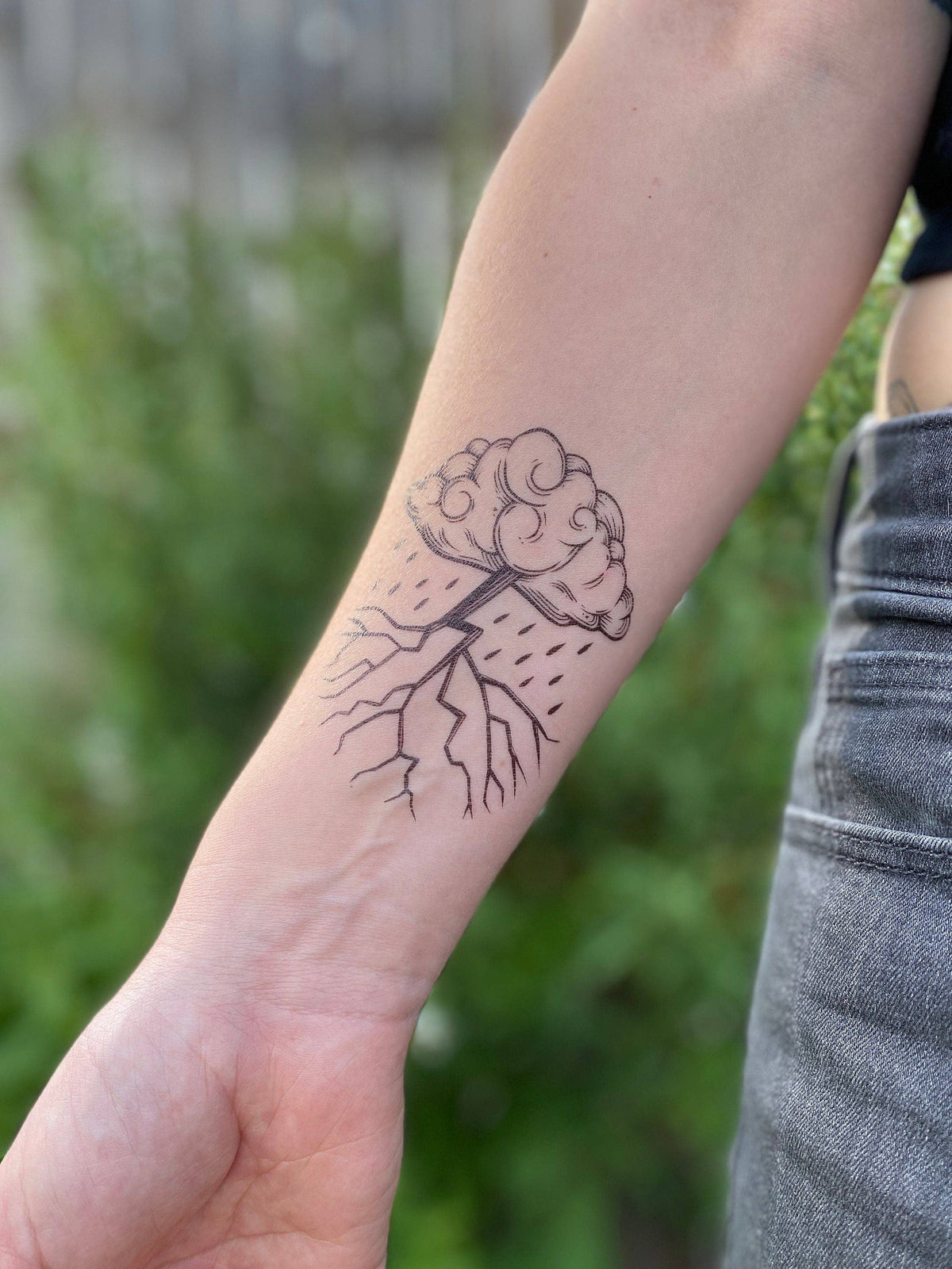 Storm Cloud Temporary Tattoo