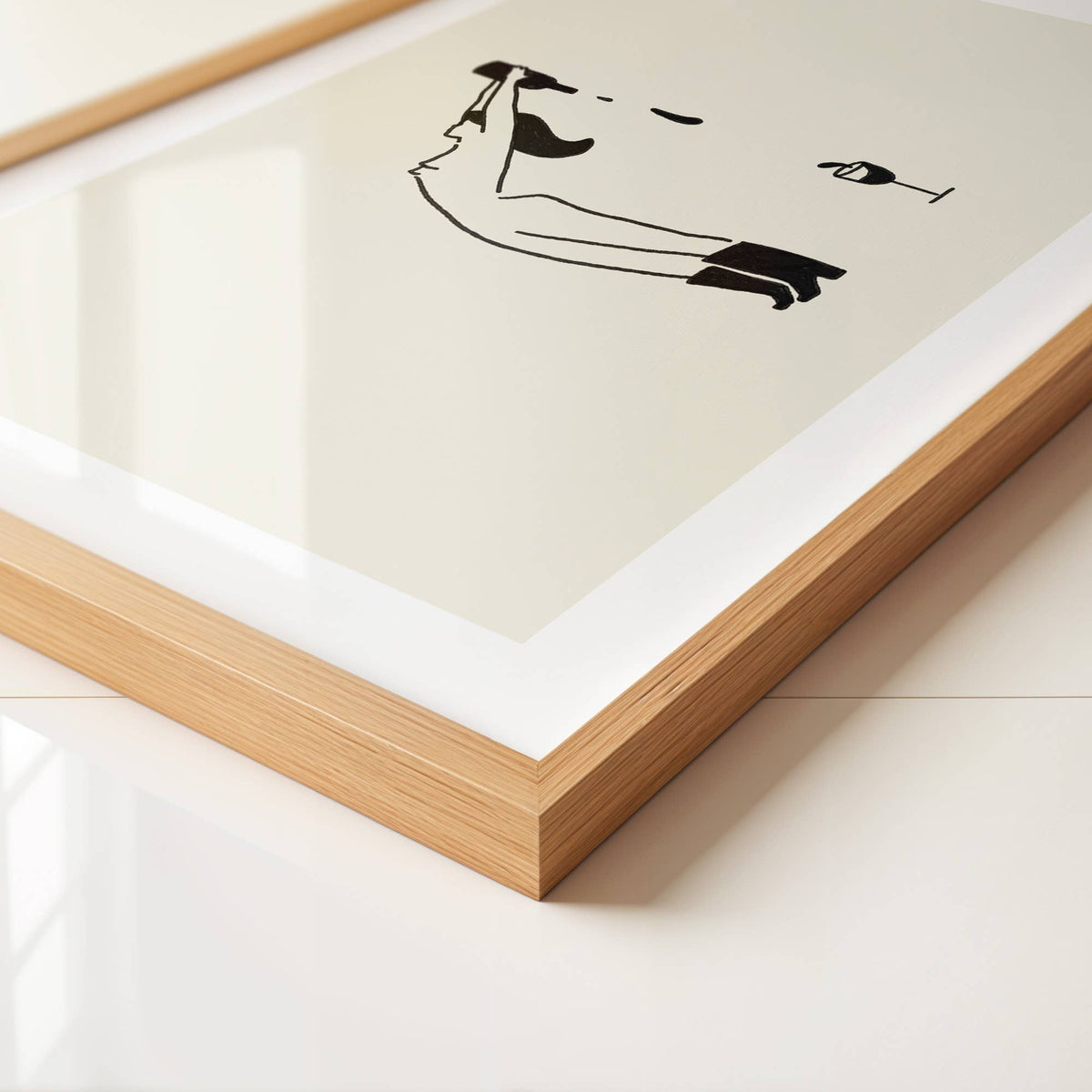 "Bottoms Up" Minimal Natural Wine Art Print