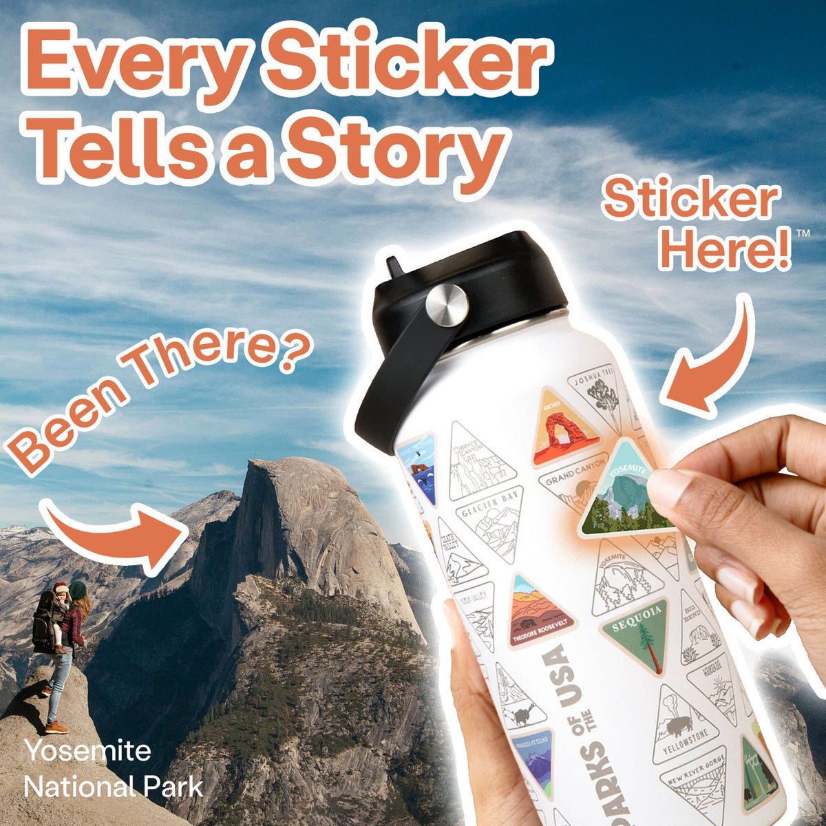 The Original Parks of the USA Bucket List Water Bottle