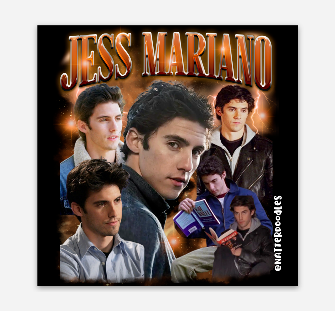 Jess Mariano Gilmore Girls Sticker – Collage Vinyl