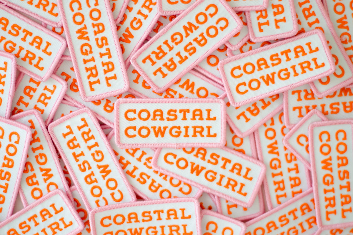 Coastal Cowgirl Embroidered Iron on Patch