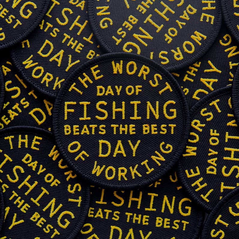 Fishing Beats Working - Iron on Patch