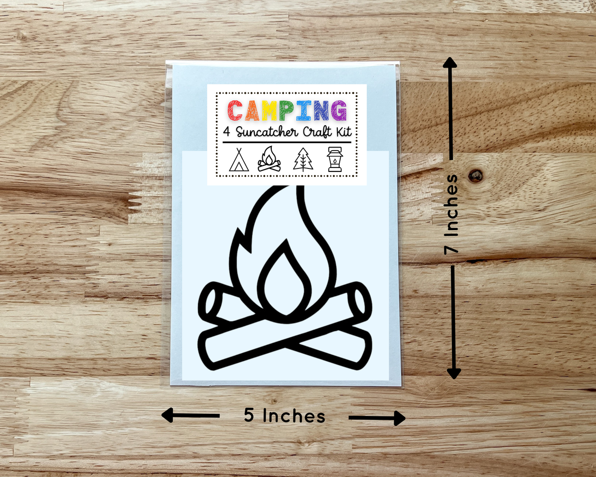 Camping Suncatcher Set Sticker Craft Kit for Kids