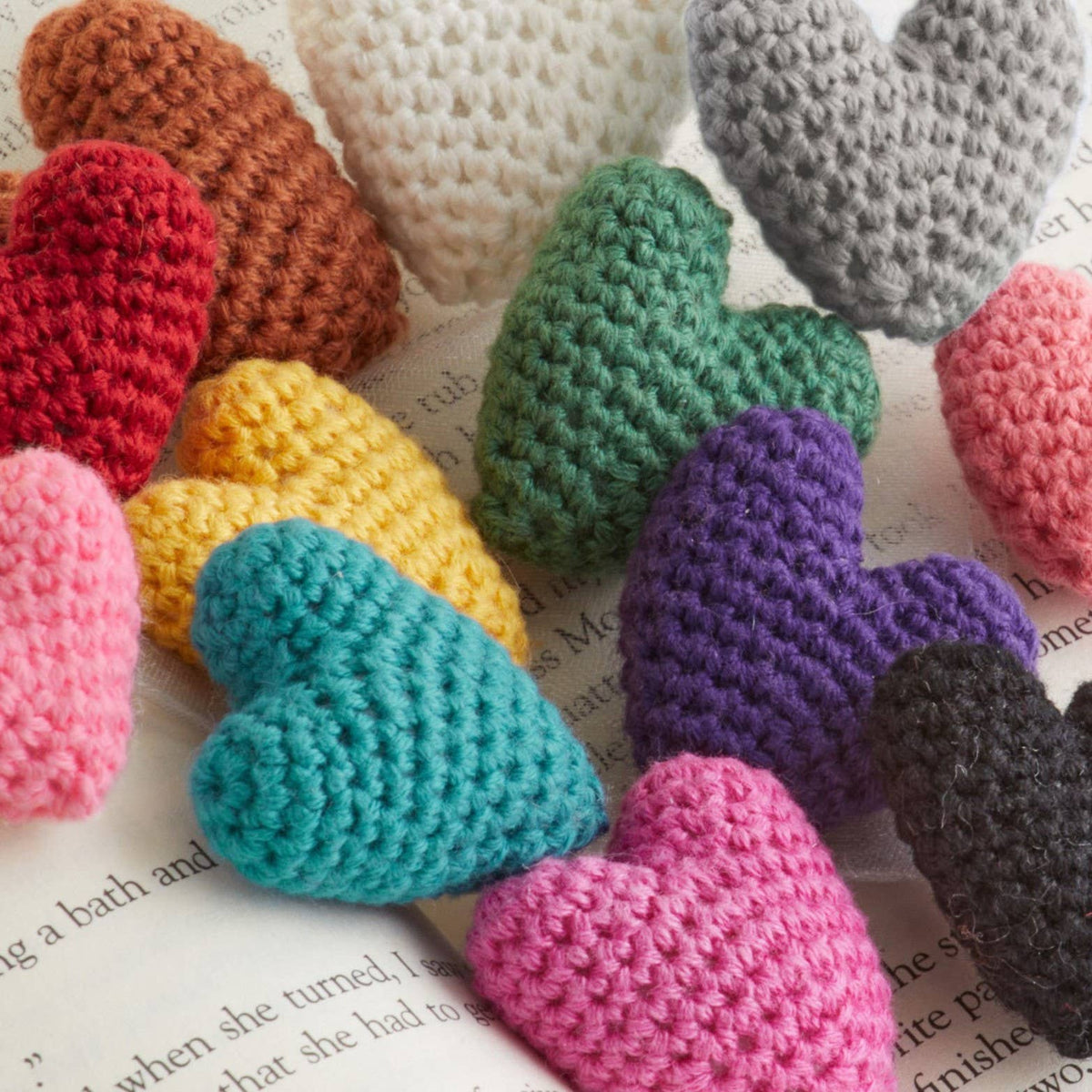 Mini Hearts Crocheted