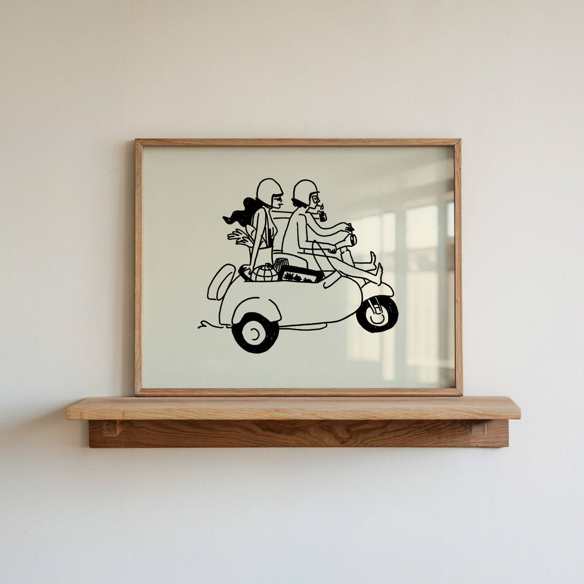Farmer&#39;s Market Run, Minimal Summer Art Print