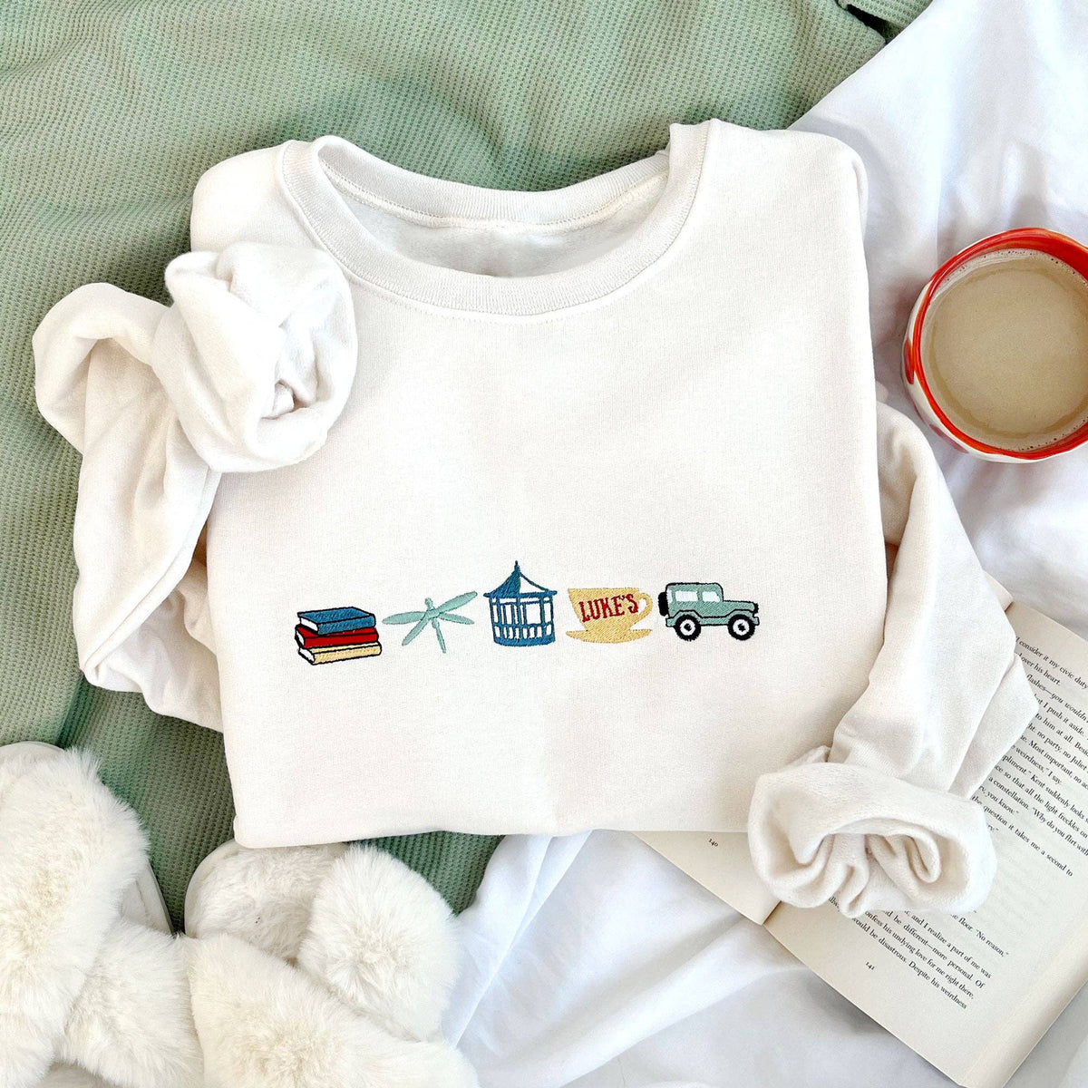Gilmore Girls Icons Embroidered Crewneck Sweatshirt