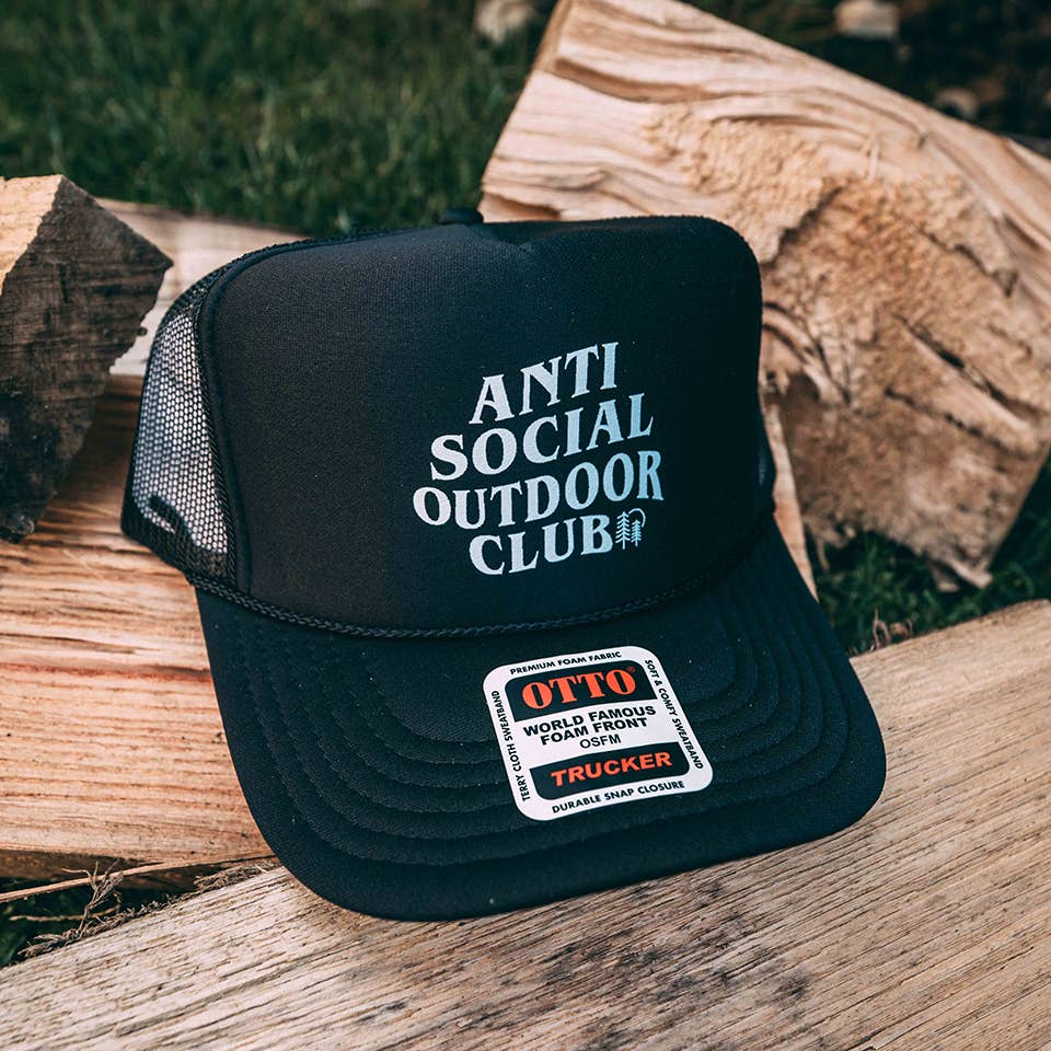 Anti Social Outdoor Club - Black Mesh OTTO Trucker Snap Back
