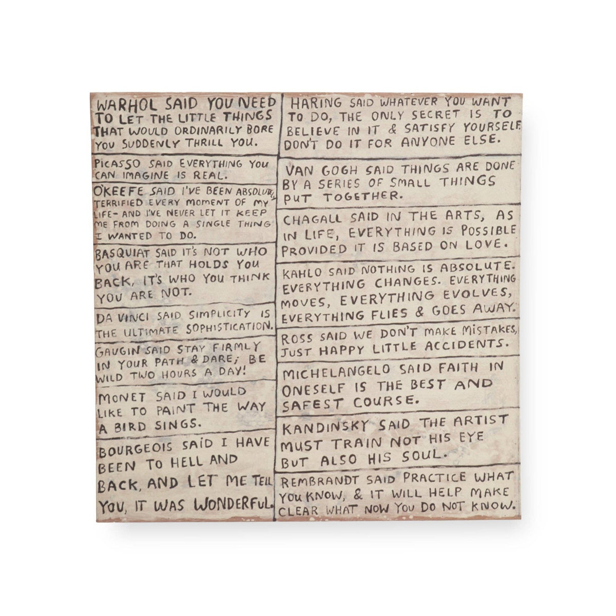 Masters Art Poster 12"x12"