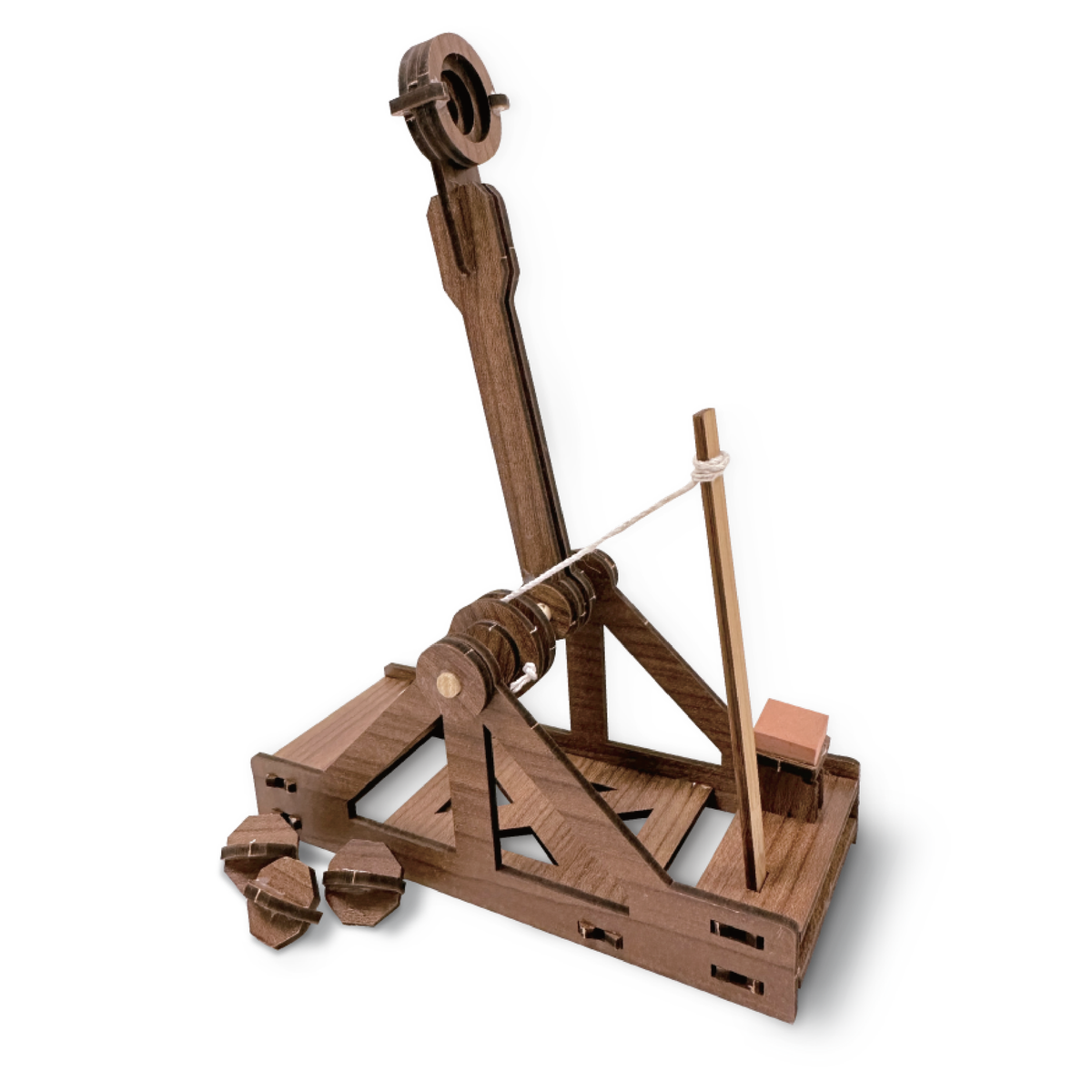 Mini Catapult : Wooden Engineering Model Building Kit