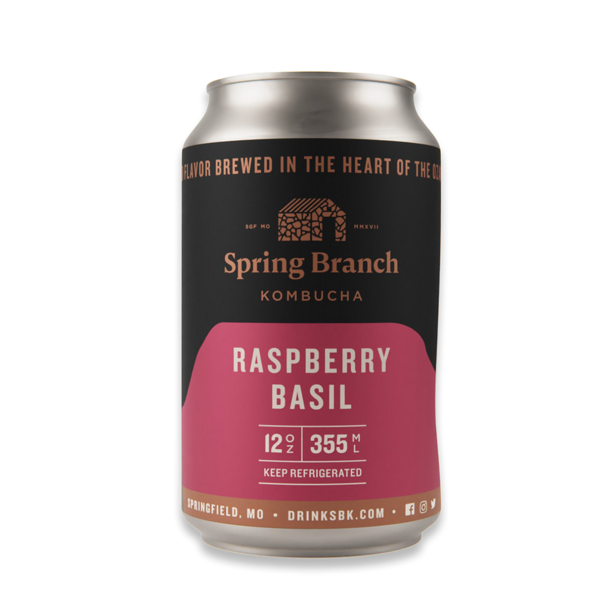 Raspberry Basil Kombucha