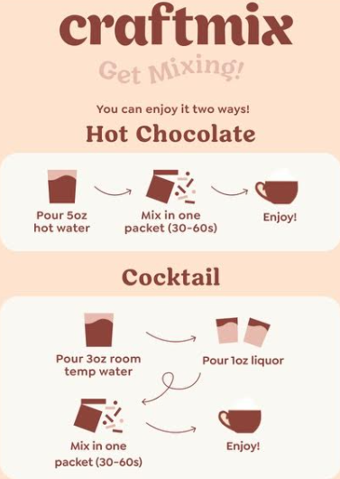 Cozy Hot Chocolate &amp; Cocktail Mixer - Single Packets