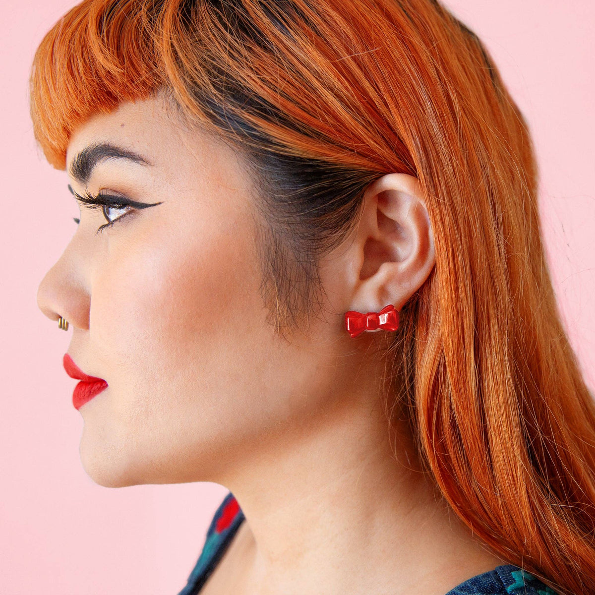 Kitsch Bow Earrings | Red