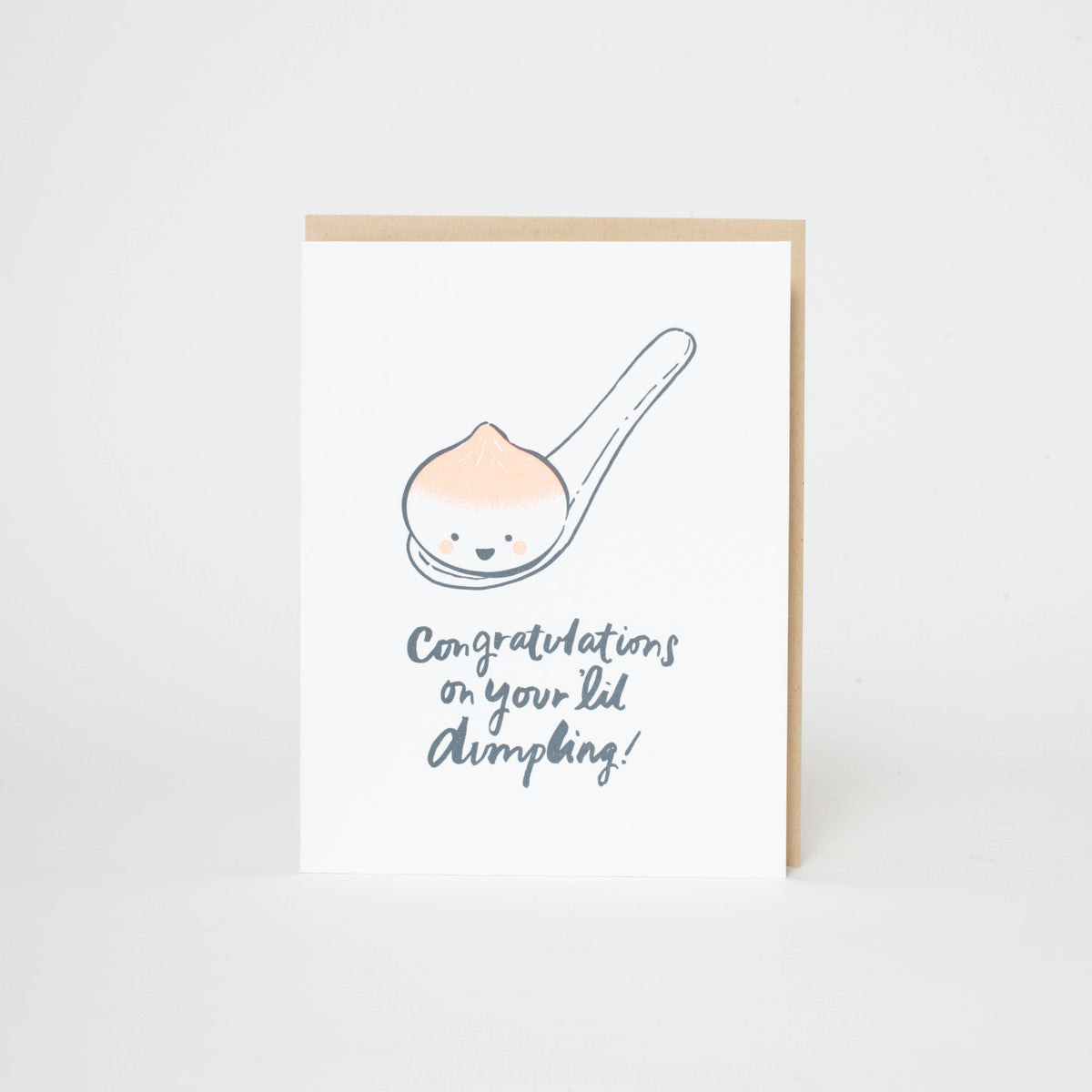 Baby Congrats Lil' Dumpling Letterpress Greeting Card