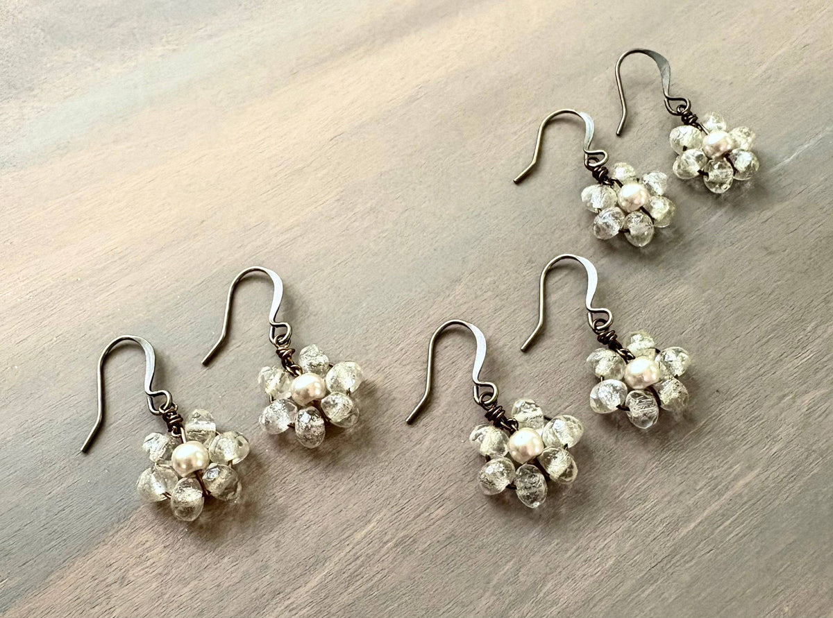 Beach Bloom Earrings In Opal