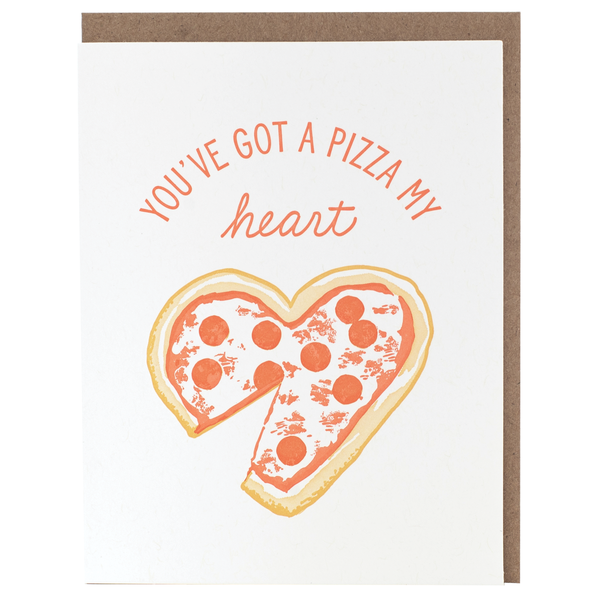 Heart Pizza Love Card