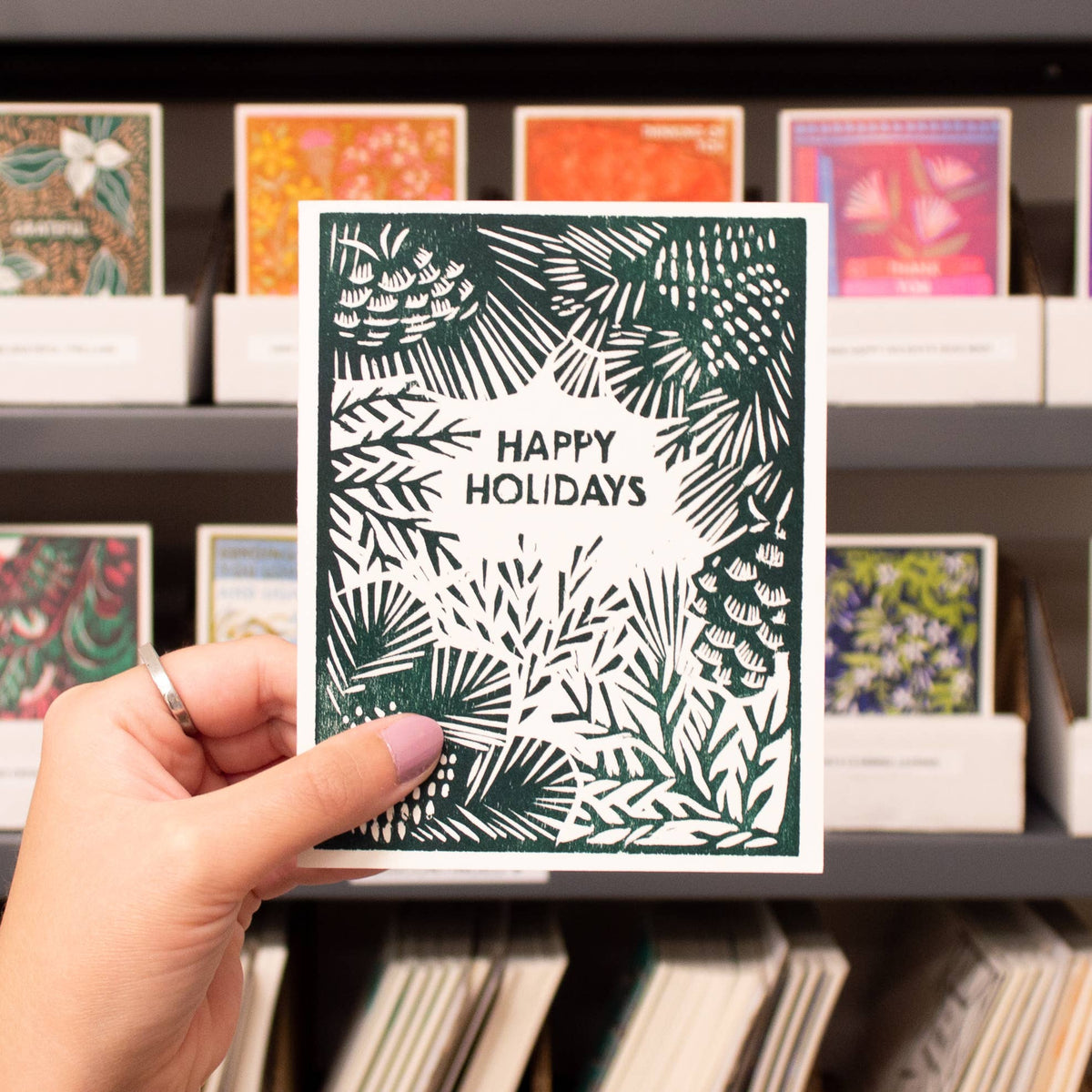 Happy Holidays (Greenery) Card